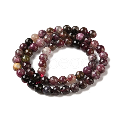 Natural Tourmaline Beads Strands G-L637-A01-6mm-1