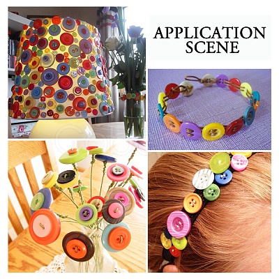 Flat Round Resin Buttons BUTT-TAC0017-01A-1