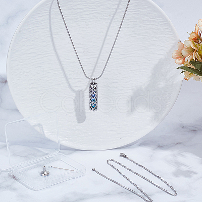 DIY Stainless Steel Pendant Necklaces Making Kits DIY-CN0003-75RC-1