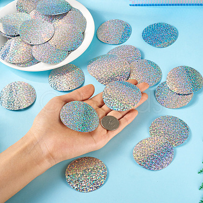 150Pcs PVC Paillette/Sequin Links PVC-TA0001-07A-1