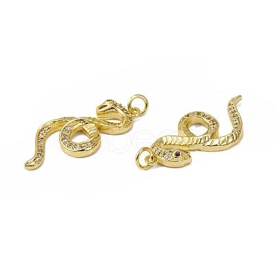 Brass Micro Pave Cubic Zirconia Pendants KK-E068-VB002-1