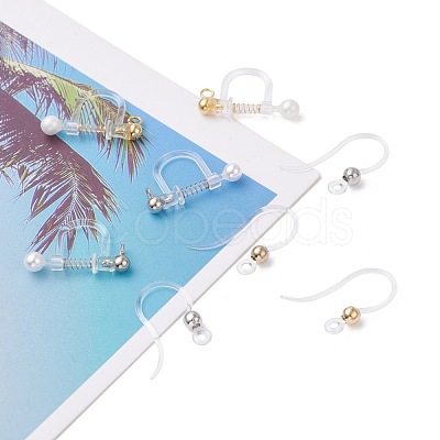 10 Pairs Plastic Clip-on Earring Findings STAS-UN0024-79-1