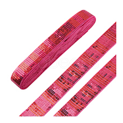 Polyester and Paillette Sequin Trim OCOR-WH0082-203B-1