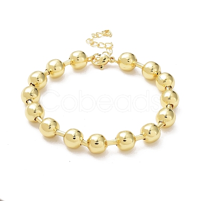 Rack Plating Brass Ball Chain Bracelets for Women BJEW-G676-01D-G-1