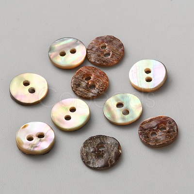 Natural Shell Buttons BUTT-WH0024-041A-1