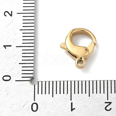 304 Stainless Steel Lobster Claw Clasps Ion Plating(IP) STAS-P423-06G-1
