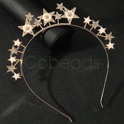Iron with Rhinestone Hair Bands PW-WG83403-01-1