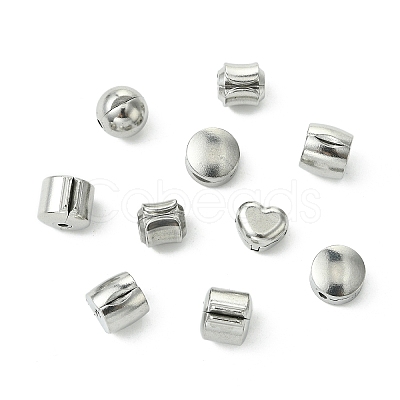12Pcs 6 Styles 304 Stainless Steel European Style Clasps STAS-CJ0002-77-1