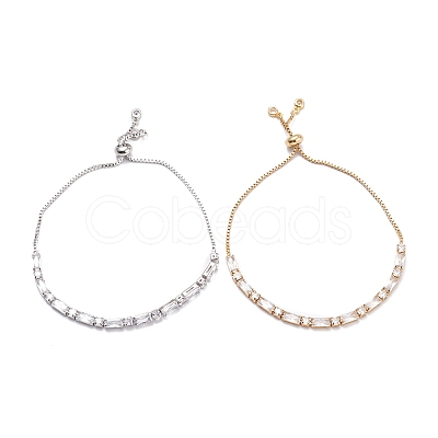 Cubic Zirconia Classic Tennis Bracelets for Girl Women BJEW-F417-06-RS-1