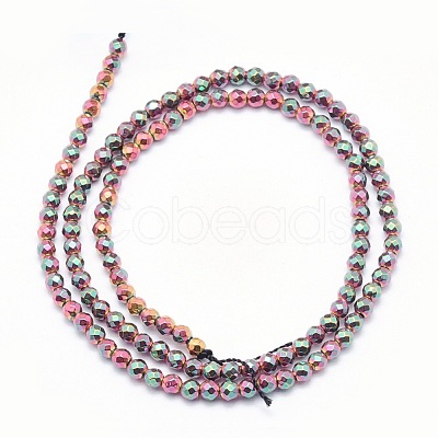 Electroplate Non-magnetic Synthetic Hematite Beads Strands G-L486-B-02-1