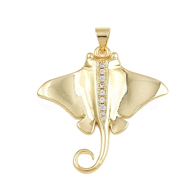 Brass Micro Pave Cubic Zirconia Pendants KK-A269-06G-1