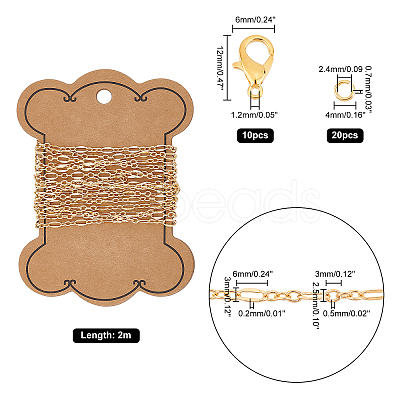 PandaHall Elite DIY Figaro Chain Necklace Making Kits DIY-PH0008-38-1