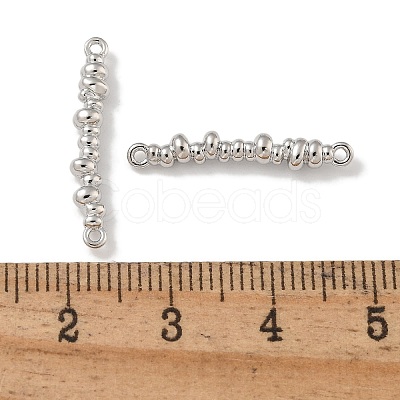 Brass Chip Beaded Connector Charms KK-P284-08P-1