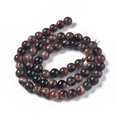 Natural Tiger Eye Beads Strands G-K301-6mm-01-1