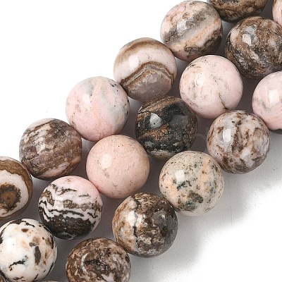Natural Argentina Rhodonite Beads Strands G-G271-B02-10mm-1
