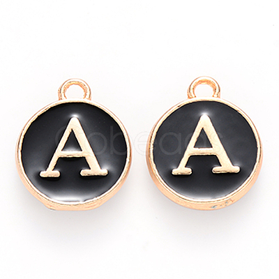 Golden Plated Alloy Charms LS-ENAM-S118-02A-1