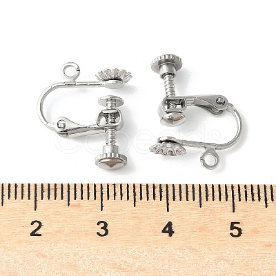 316 Surgical Stainless Steel Clip-on Earring Findings X-STAS-Z127-02P-1