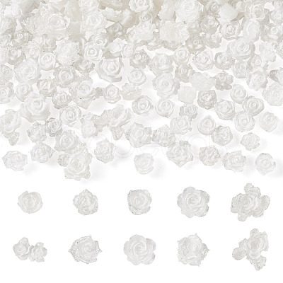 200Pcs Flower & Butterfly Resin Cabochons CRES-TA0001-89H-1