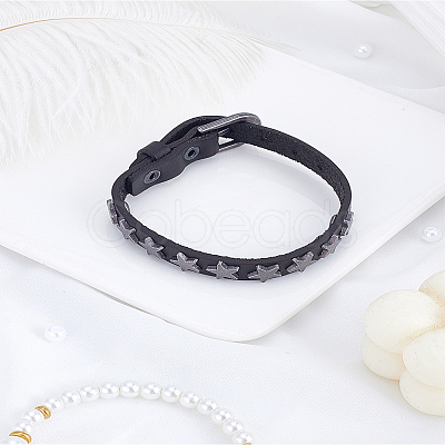 1Pc Leather Cord Bracelets BJEW-LP0002-56-1