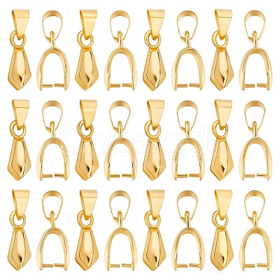 120Pcs Brass Ice Pick Pinch Bails FIND-SC0003-01G-1