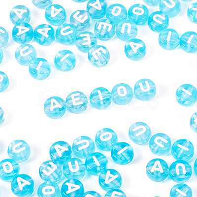 100Pcs 5 Styles Transparent Acrylic Beads TACR-TA0001-54C-1