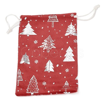 Silver Stamping Christmas Velvet Storage Bags ABAG-Q053-01A-03C-1