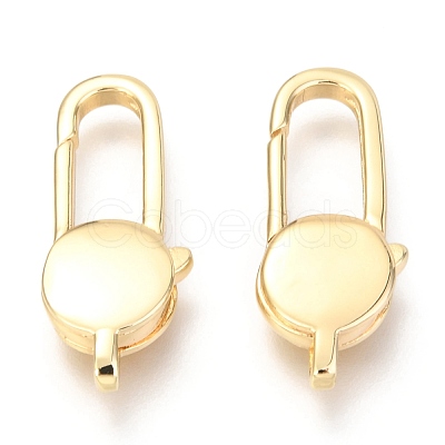 Brass Lobster Claw Clasps KK-O132-11G-1