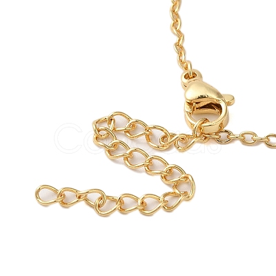 Brass Micro Pave Clear Cubic Zirconia Pendant Necklaces for Women LS-NJEW-S429-05G-02-1