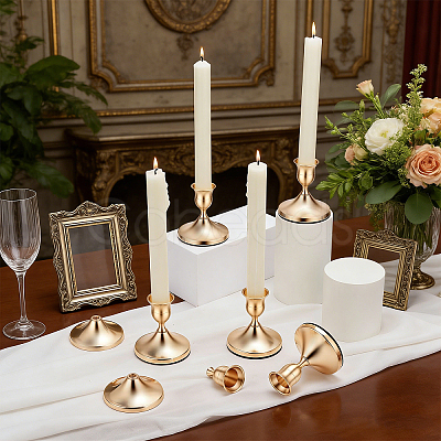 Iron & Aluminium Alloy Candle Holders DJEW-WH0077-09-1
