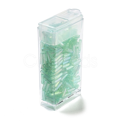10G Ceylon Glass Twist Bugle Beads X-SEED-L012-01C-1