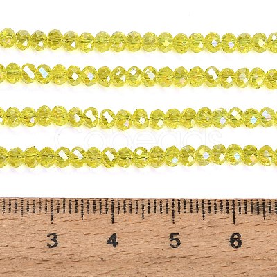 Electroplate Glass Beads Strands GL-CBAA615-02A-1