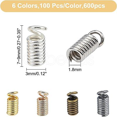 Iron Coil Cord Ends IFIN-NB0001-08-1