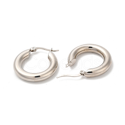 Non-Tarnish 304 Stainless Steel Huggie Hoop Earrings for Women EJEW-Q767-01C-P-1