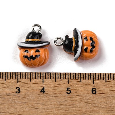 Halloween Theme Opaque Resin Pendants RESI-D075-02A-1