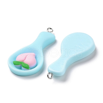 Opaque Resin Pendants RESI-G032-F01-1