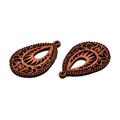 Spray Painted Wooden Pendants X-WOOD-N006-191-1