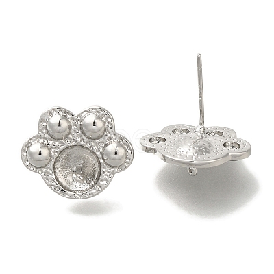 Brass Stud Earring Findings KK-K388-09P-1