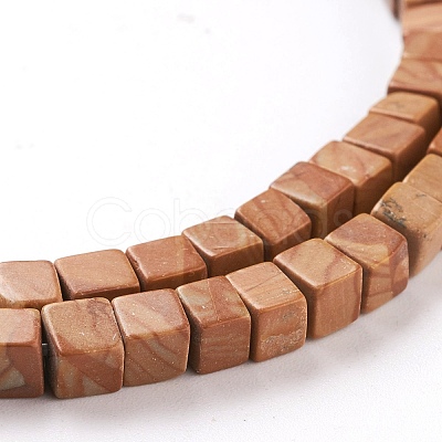 Natural Wood Lace Stone Beads Strands G-F631-K07-1