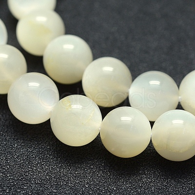 Natural White Moonstone Beads Strands G-P342-02A-10mm-A--1
