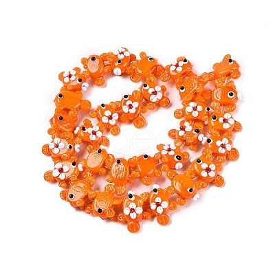 Handmade Lampwork Bumpy Beads Strands LAMP-T021-25A-1