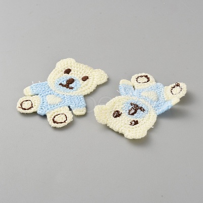 Polyester Embroider Thread Iron on/Sew On Patches PATC-WH0023-23A-1