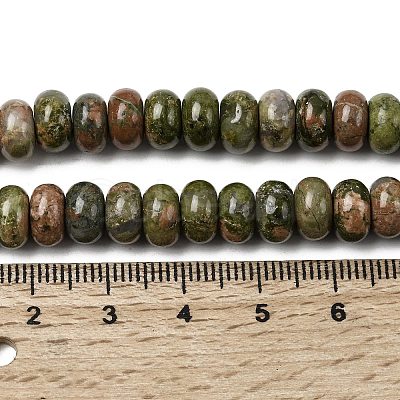 Natural Unakite Beads Strands G-A280-A20-02-1