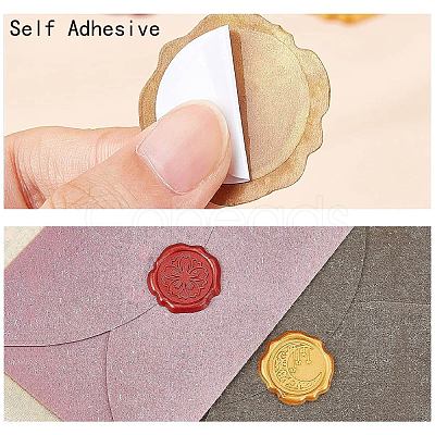 100pcs Adhesive Wax Seal Stickers DIY-CP0009-71E-1