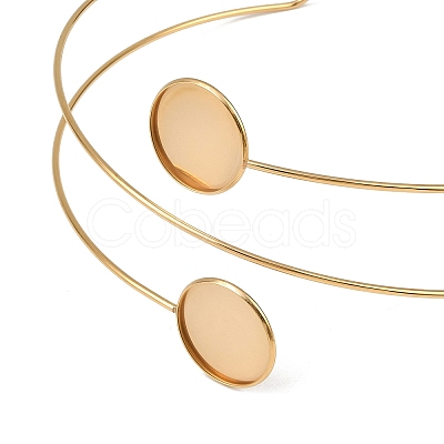 304 Stainless Steel Cuff Necklace Making LS-STAS-B117-02G-1