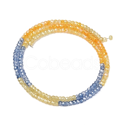 Transparent Gradient Color Cubic Zirconia Strand ZIRC-NH0002-01I-1