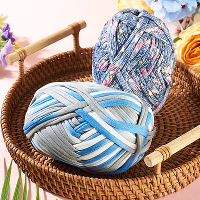 2 Skeins 2 Colors Super Soft Polyester Yarn OCOR-TA0003-69A-1