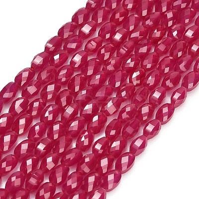 Lab Grown Red Corundum Beads Strands GG-CBAC488-01A-1