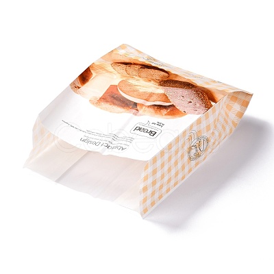 Rectangle with Bread Pattern Paper Baking Bags CARB-K0001-01I-1