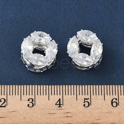 Brass Micro Pave Cubic Zirconia Beads KK-S336-12S-A-1