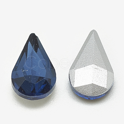 Pointed Back Glass Rhinestone Cabochons RGLA-T082-6x10mm-13-1